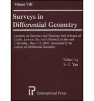 Surveys in Differential Geometry V. 8; Papers in Honor of Calabi,Lawson,Siu,and Uhlenbeck