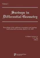Proceedings of the Conference on Geometry and Topology Held at Harvard University, April 27-29, 1990, Volume 1