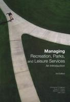 Managing Recreation, Parks, and Leisure Services