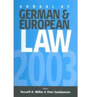 Annual of German & European Law. Volume 1