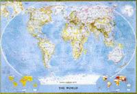 World Political Map. Winkel Tripel Projection