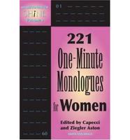 221 One-Minute Monologues for Women