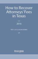 How to Recover Attorneys' Fees in Texas 2016