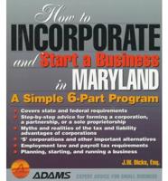 How to Incorporate and Start a Business in Maryland