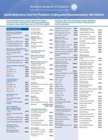 Quick Reference Card for Pediatric Coding and Documentation, 9th Edition
