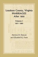 Loudoun County, Virginia Marriages After 1850