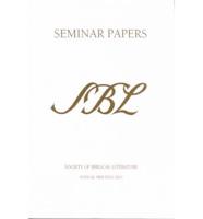 Sbl Seminar Papers, 2001