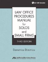 Law Office Procedures Manual for Solos and Small Firms