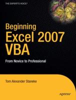 Beginning Excel 2007 VBA