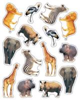 Wild Animals of the Serengeti Shape Stickers