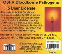 Osha Bloodborne Pathogens, 5 Users Cd