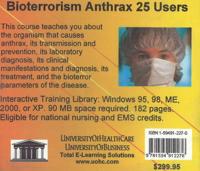 Bioterrorism Anthrax, 25 Users Cd