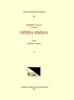 CMM 65 HEINRICH ISAAC (Ca. 1450-1517), Opera Omnia, Edited by Edward R. Lerner. Vol. I [Alternatium Masses for Six Voices]