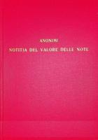 CSM 5 ANONYMOUS, Notitia Del Valore Delle Note Del Canto Misurato, Edited by Armen Carapetyan