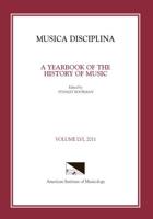 Musica Disciplina, Vol. 56, 2011