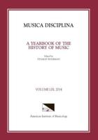 Musica Disciplina, Vol. 59, 2014