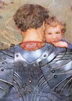Knight Carrying Child - Father's Day Greeting Card
