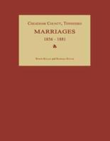 Cheatham County, Tennessee, Marriages 1856-1881