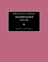 Dekalb County, Tennessee, Marriages 1848-1880