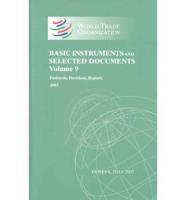 WTO Basic Instruments & Selected Documents (WTO BISD) Vol. 9