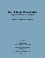 WTO Cumulative Index Annotations Vols. 91-100/Tables and Cumulative Index for Vols. 1-100