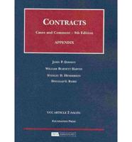 Appendix to Contracts, Cases and Comment