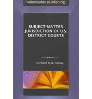 Subject-Matter Jurisdiction of U.S. District Courts