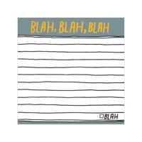 Hand Lettered Sticky Notes: Blah Blah Blah