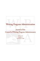 WPA: Writing Program Administration 32.1