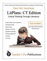 Litplan Lesson Plans, Critical Thinking Edition