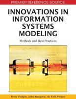 Innovations in Information Systems Modeling: Methods and Best Practices