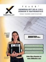 TExES Generalist EC-6 191 Mathematics BOOST Edition