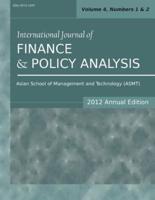 International Journal of Finance and Policy Analysis (2012 Annual Edition): Vol.4, Nos.1 & 2