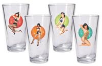 Bettie Page Pint Glass Set of 4