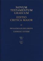 Novum Testamentum Graecum: Catholic Letters Part 1: Text (Hardcover)