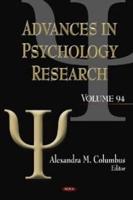 Advances in Psychology Research. Volume 94