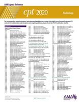 CPT 2020 Express Reference Coding Card: Radiology