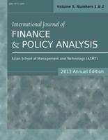 International Journal of Finance and Policy Analysis (2013 Annual Edition): Vol.5, Nos.1 & 2