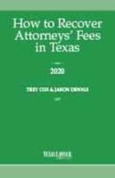How to Recover Attorneys' Fees in Texas 2020