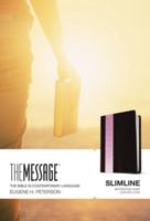 The Message Slimline (Leather-Look, Brown/Pink)