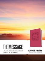 The Message Large Print (Leather-Look, Dusty Rose Floral)