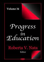 Progress in Education. Volume 34