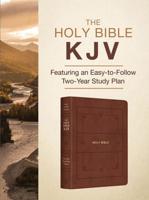 The Holy Bible KJV: Featuring an Easy-to-Follow Two-Year Study Plan [Cinnamon & Gold]