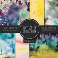 Watercolor Collage Paper for Scrapbooking: Abstract Paintings Colored Decorative Paper for Crafting