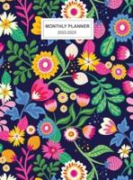 2022-2023 Monthly Planner: Large Two Year Planner with Floral Cover   24 Months Planner   Jan 2022 - Dec 2023 Two Year Planner