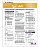 CPT Express Reference Coding Card 2022: Behavioral Health
