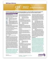 CPT Express Reference Coding Card 2022: General/Internal Medicine