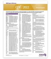 CPT Express Reference Coding Card 2022: General Surgery