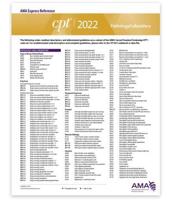 CPT Express Reference Coding Card 2022: Pathology/Laboratory
