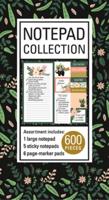 Book of Sticky Notes: Notepad Collection (Floral on Black)